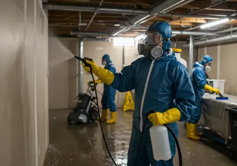 Basement Sanitization and Antimicrobial Treatment process in Lyon County, IA