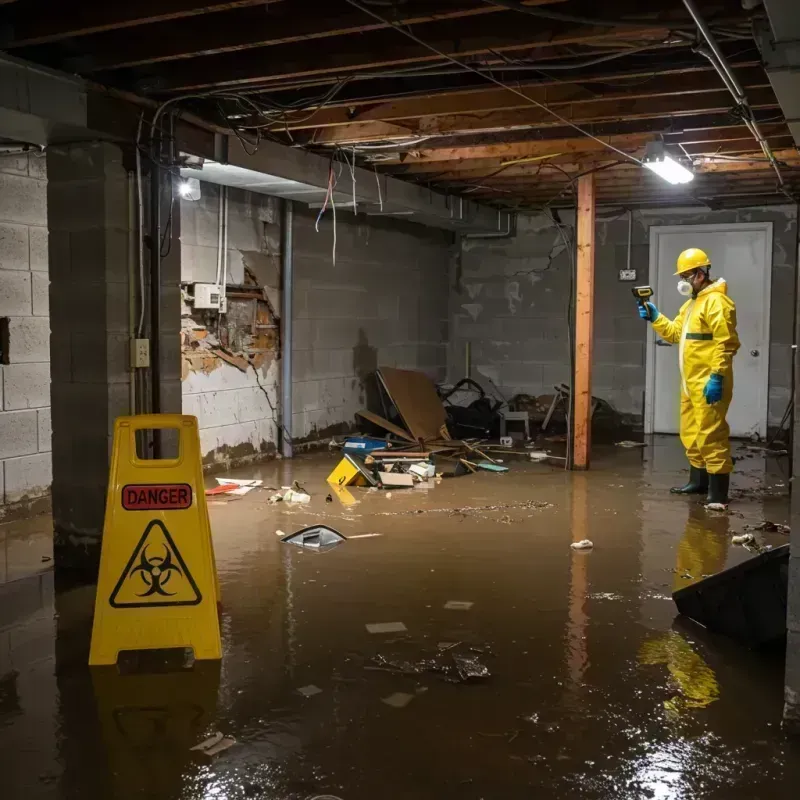 Flooded Basement Electrical Hazard in Lyon County, IA Property